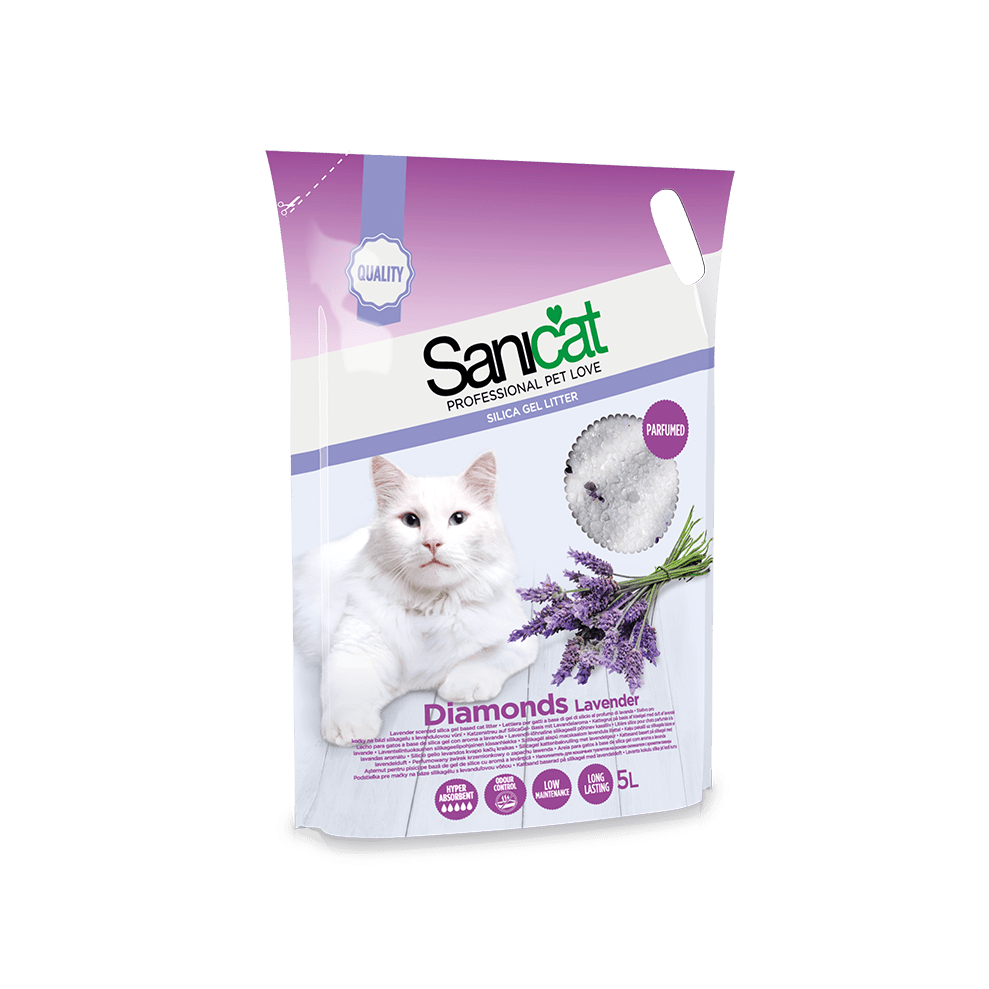 Sanicat Diamonds Lavender Cat Litter 15 L, Sanicat,