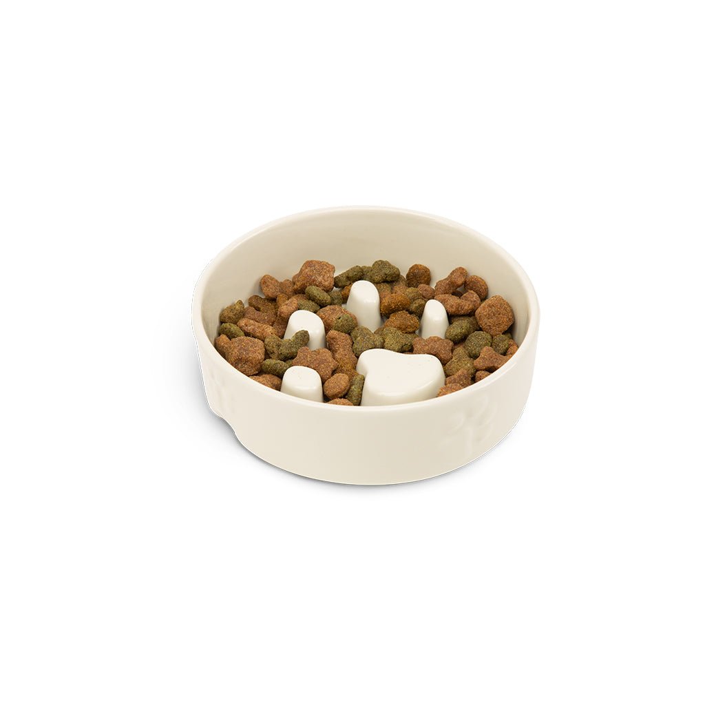 Scruffs Icon Slow Feeder Cream Bowl, Scruffs, 16 cm