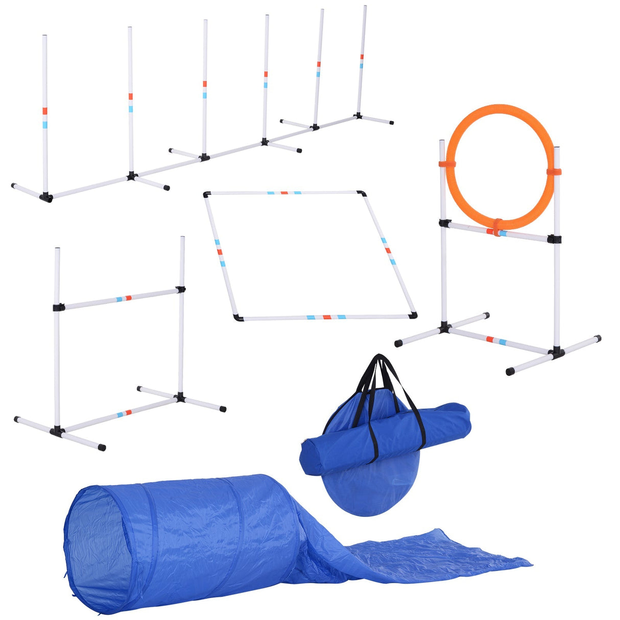 Set-of-5 Dog Agility Training Set, PawHut,