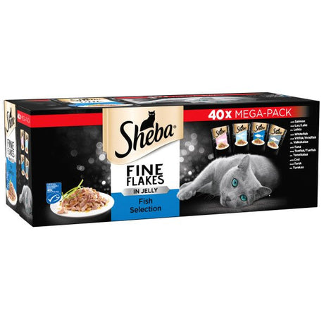 Sheba Fine Flakes Fish Collection in Jelly 40 x 85g, Sheba,