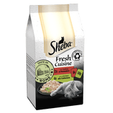 Sheba Fresh Cuisine Taste of Rome Turkey & Chicken in Gravy Pouches 8x (6x50g), Sheba,