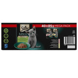 Sheba Mixed Selection in Gravy Kitten Pouches Wet Cat Food, Sheba, 40 x 85g