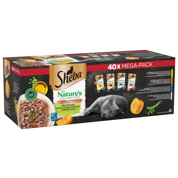 Sheba Nature's Collection Mixed Selection in Gravy Pouches 40 x 85g, Sheba,