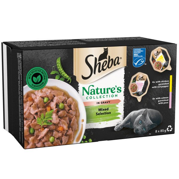 Sheba Nature's Collection Mixed Selection in Gravy Trays 4x (8x85g), Sheba,
