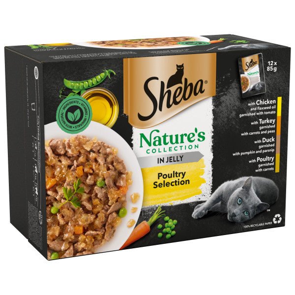 Sheba Nature's Collection Poultry Selection in Jelly Pouches 4x (12x85g), Sheba,
