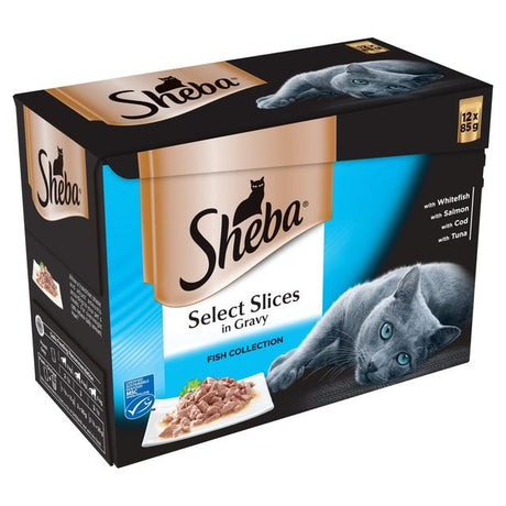 Sheba Select Slices in Gravy Fish Collection 4x (12x85g), Sheba,