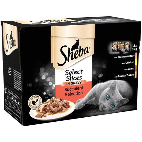 Sheba Select Slices in Gravy Succulent Collection 4 x 12 x 85g, Sheba,