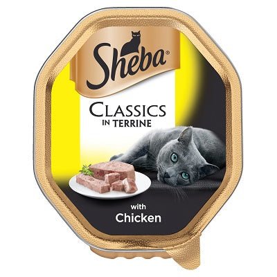 Sheba Tray Classic Terrine Chicken 22 x 85g, Sheba,