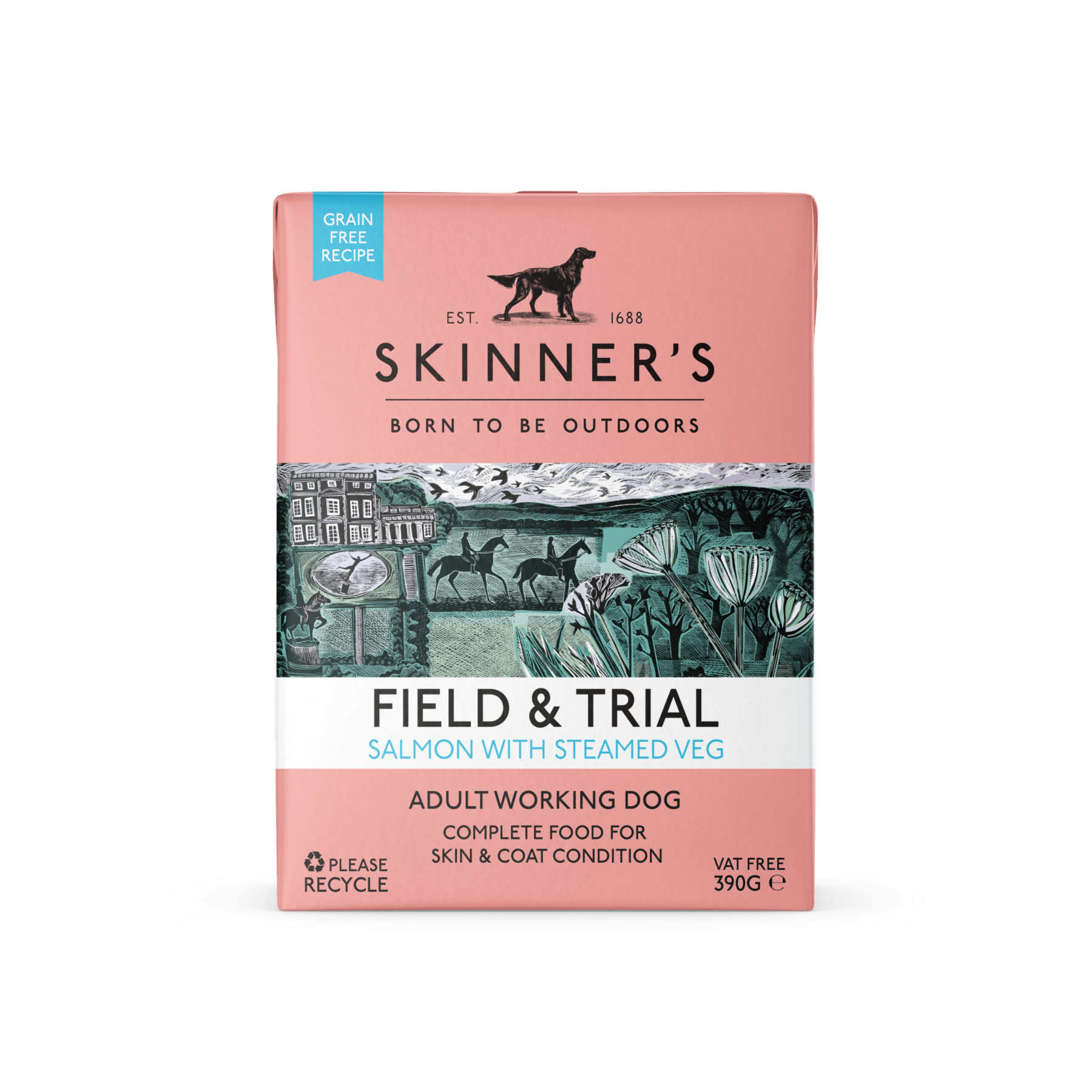 Skinners Field & Trial Adult Grain Free Salmon 18x390g, Skinners,