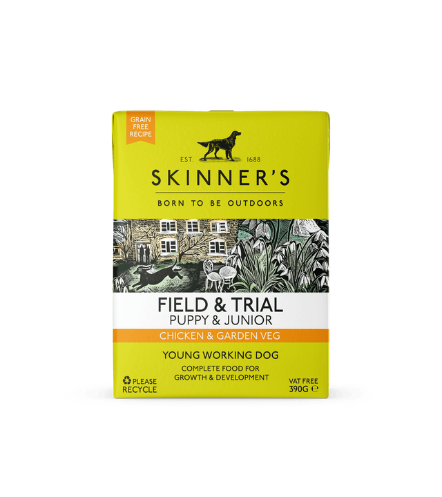 Skinners Field & Trial Puppy & Junior Chicken & Garden Veg Grain Free 18 x 390g, Skinners,