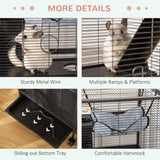 Small Animal Cage with Hammock & Wheels: Pets Home, PawHut,