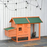 Small Outdoor Chicken Coop with Nesting Box & Run, 170cm, PawHut,