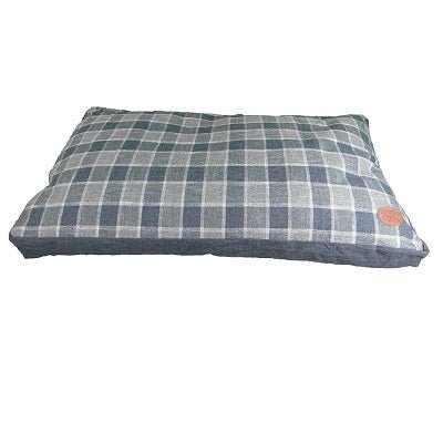 Snug & Cosy Grey Check Dog Lounger, Snug & Cosy, M 90cm x 60cm