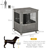 Stylish Dog Crate Table for Small Dogs with Magnetic Door, PawHut,