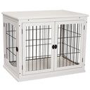 Stylish Furniture-Style Dog Crate with 3 Doors for Small Dogs, PawHut, White