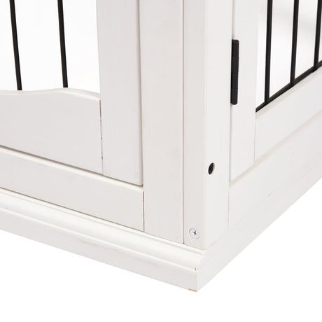 Stylish Furniture-Style Dog Crate with 3 Doors for Small Dogs, PawHut, White