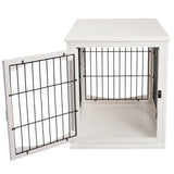 Stylish Furniture-Style Dog Crate with 3 Doors for Small Dogs, PawHut, White