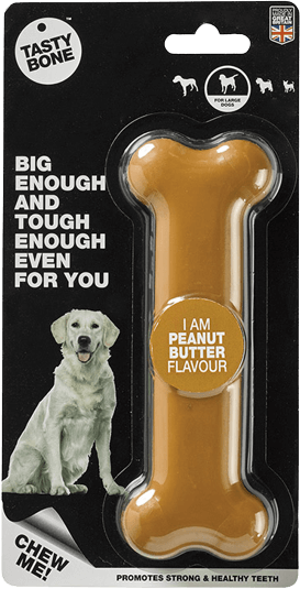 TastyBone Nylon Bone Peanut Butter, TastyBone, Large