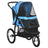Three - Wheel Foldable Pet Stroller for Small/Medium Dogs, PawHut, Blue