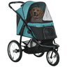 Three - Wheel Foldable Pet Stroller for Small/Medium Dogs, PawHut, Green
