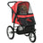 Three - Wheel Foldable Pet Stroller for Small/Medium Dogs, PawHut, Red