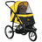 Three - Wheel Foldable Pet Stroller for Small/Medium Dogs, PawHut, Yellow