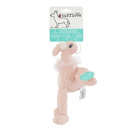Tufflove Flamingo Dog Toy x3, Rosewood, Medium