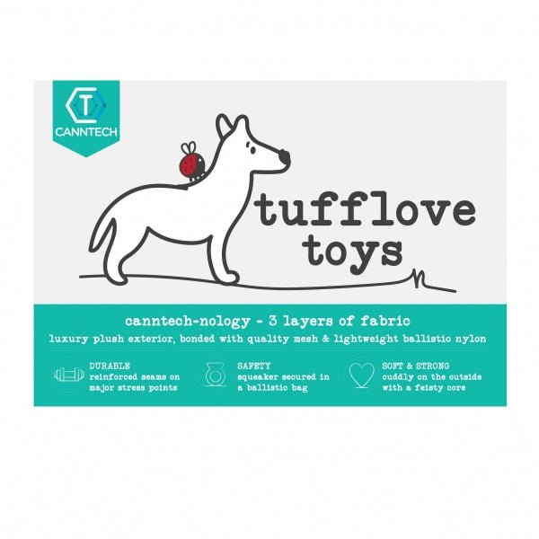 Tufflove Flamingo Dog Toy x3, Rosewood, Small