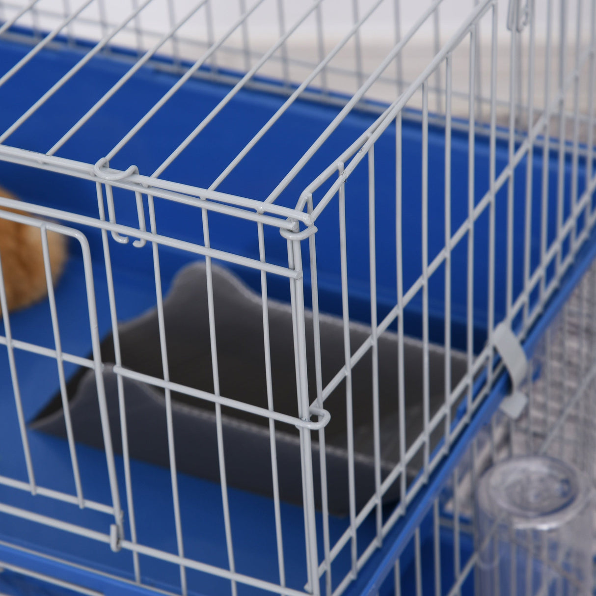 Two-Tier Small Mammal Cage with Ramp and Accessories, PawHut,
