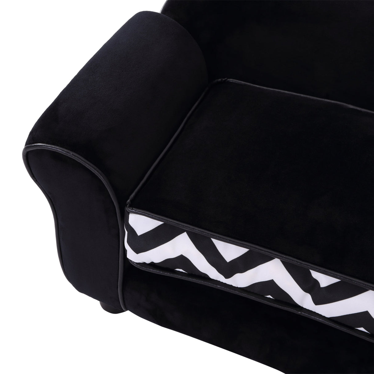 Velvet-Feel Small Dog Pet Bed, PawHut, Black