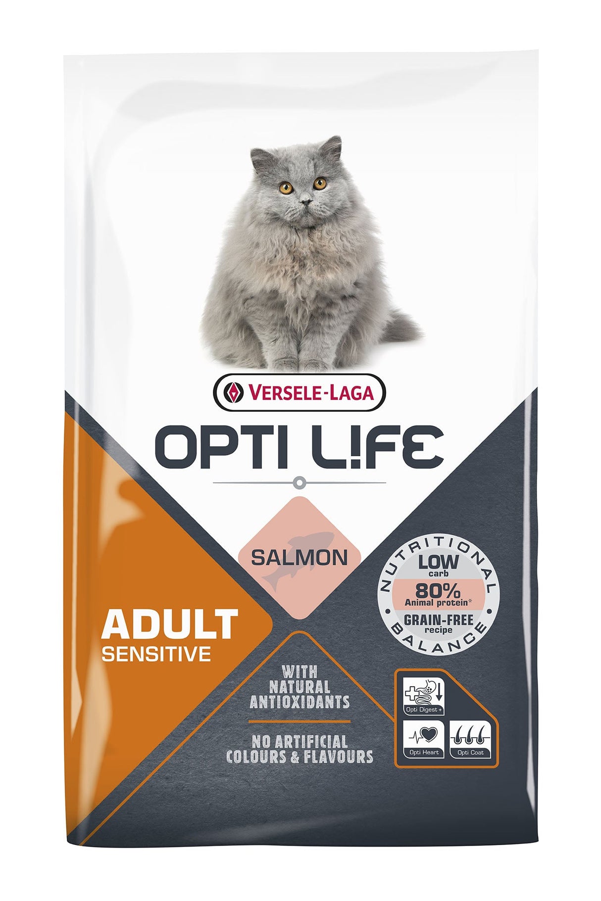 Versele Laga Opti Life Cat Adult Sensitive Grain Free Salmon, Versele Laga, 7.5 kg