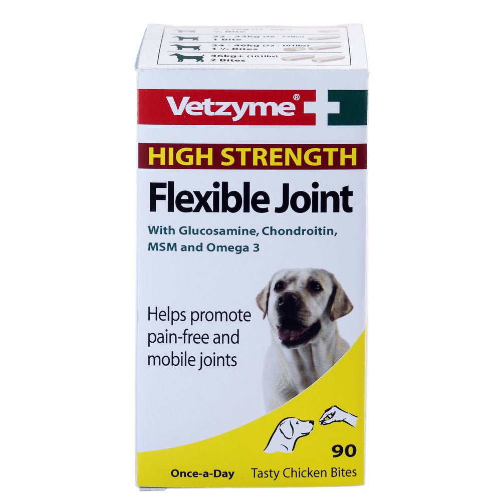 Vetzyme Flex HiStrength Joint Tablets, Vetzyme, 3x30