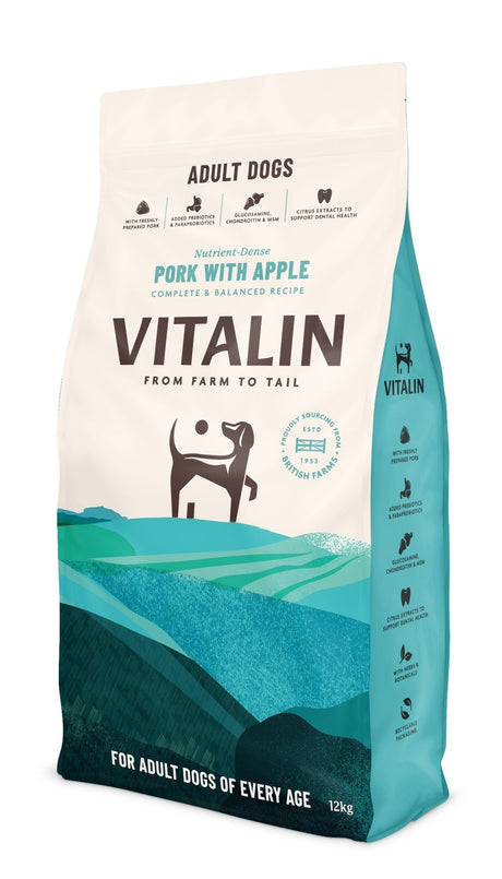 Vitalin Adult Pork with Apple, Vitalin, 12 kg