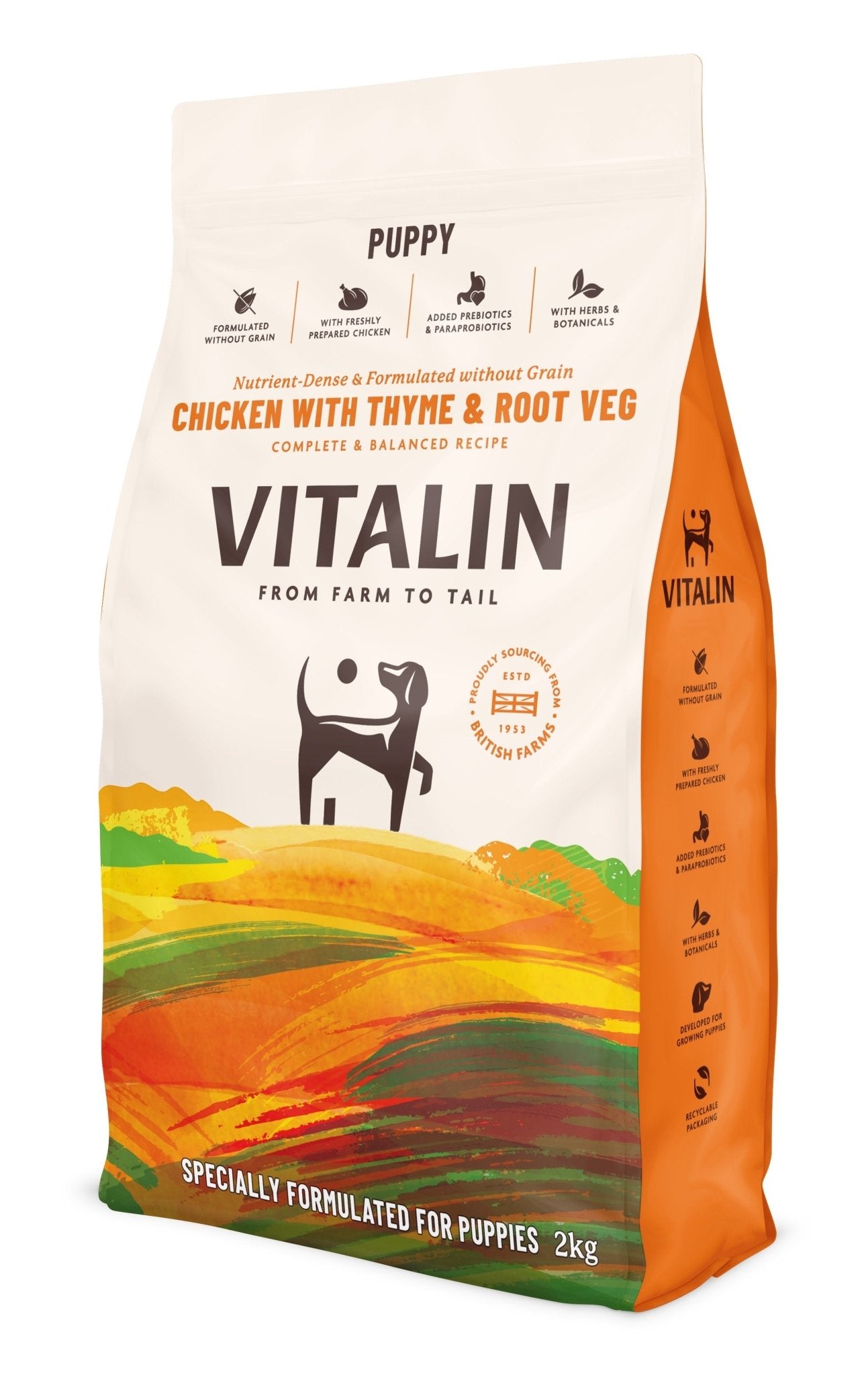 Vitalin Puppy Chicken with Root Veg & Thyme 4x2kg, Vitalin,