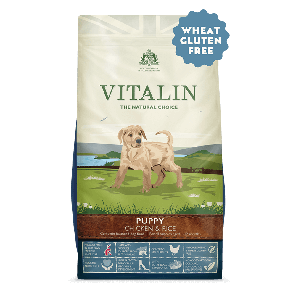 Vitalin Puppy Wheat Gluten Free Chicken & Rice 12 kg, Vitalin,