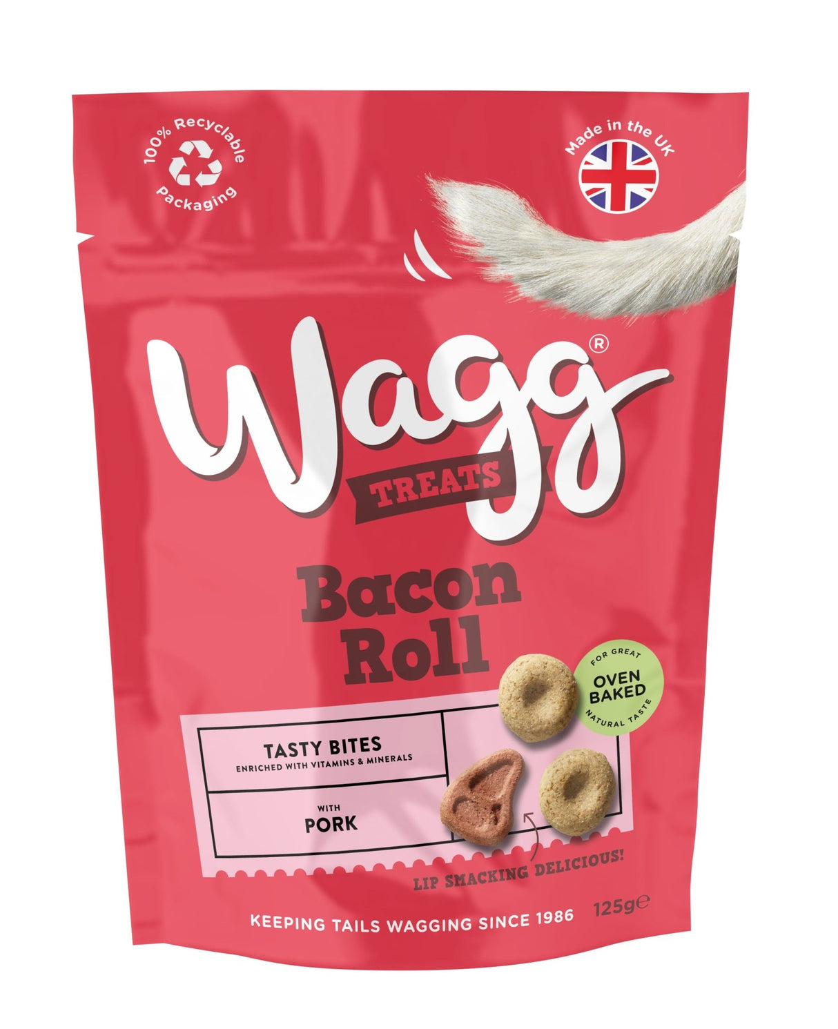 Wagg Bacon Roll Tasty Bites 7x125g, Wagg,