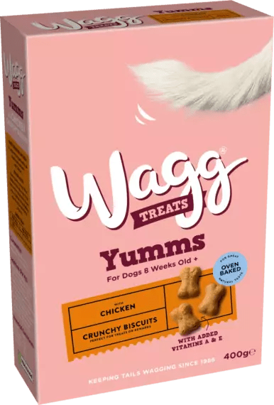 Wagg Yumms Crunchy Biscuit Dog Treats with Chicken (5x400g), Wagg,