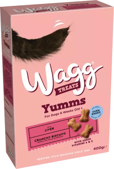 Wagg Yumms Crunchy Biscuit Dog Treats with Liver (5x400g), Wagg,