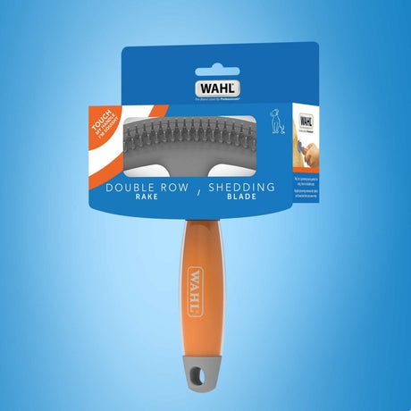 Wahl Double Row Rake & Shedding Blade with Orange Gel Handle, Wahl,