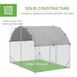 Walk-In Chicken Run with Water-Resistant Cover 2.8 x 1.9 x 2m, PawHut,