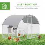 Walk-In Chicken Run with Water-Resistant Cover 2.8 x 1.9 x 2m, PawHut,