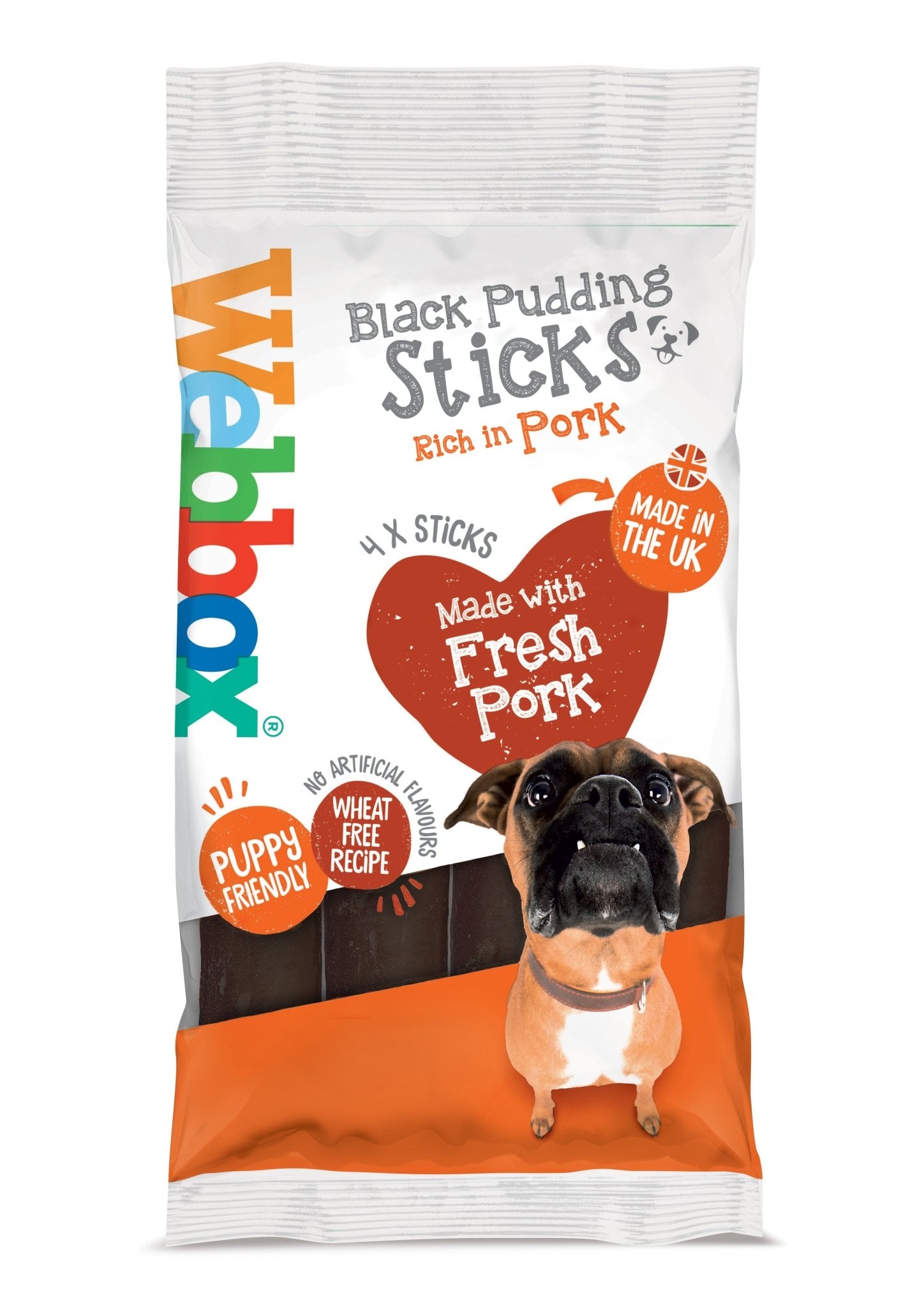 Webbox Black Pudding Sticks 16x4Pk, Webbox,