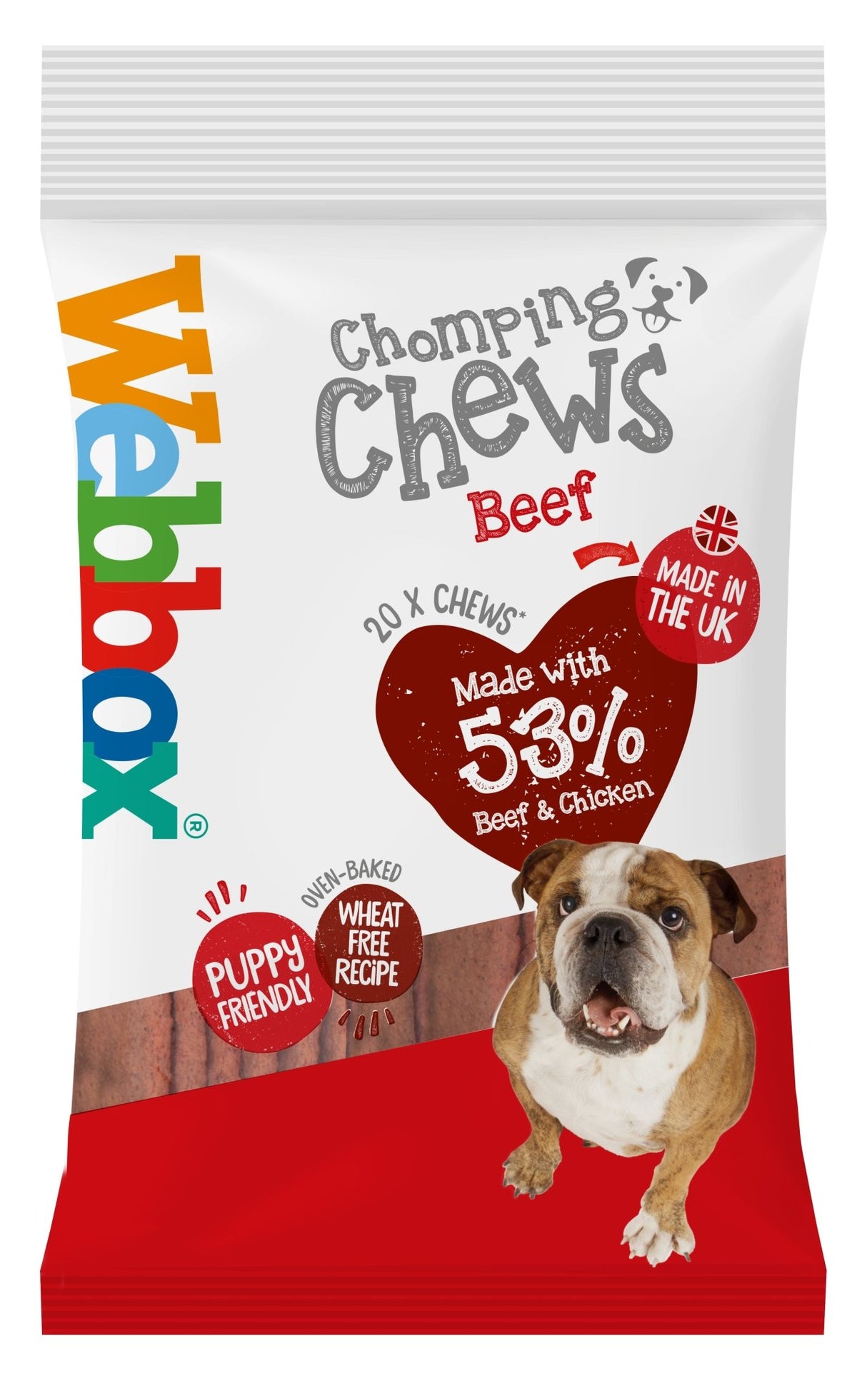 Webbox Chomping Chews Beef, Webbox, 10x200g