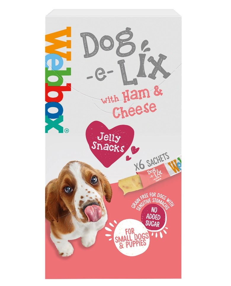 Webbox Dog-e-Lix Jelly Ham & Cheese Creamy Treat 11 x 90g, Webbox,