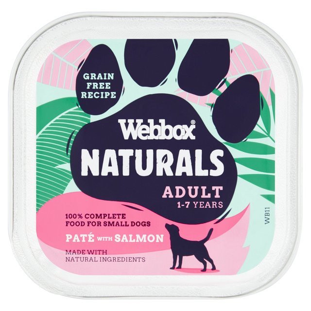 Webbox Naturals Dog Adult Salmon Pate 11 x 150g, Webbox,