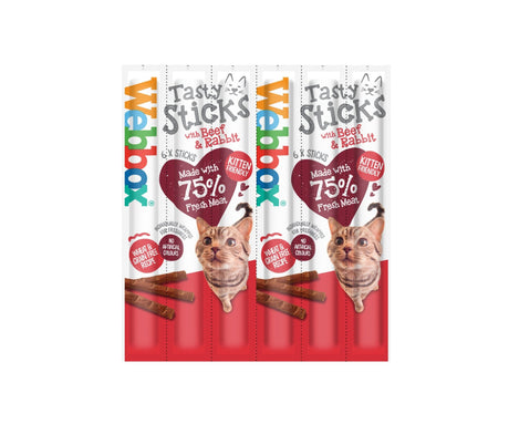 Webbox Tasty Sticks Cat Beef & Rabbit 12 x 6, Webbox,