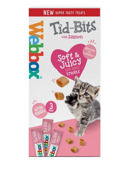 Webbox Tid-Bits Salmon Cat Treats 12 x 30g, Webbox,