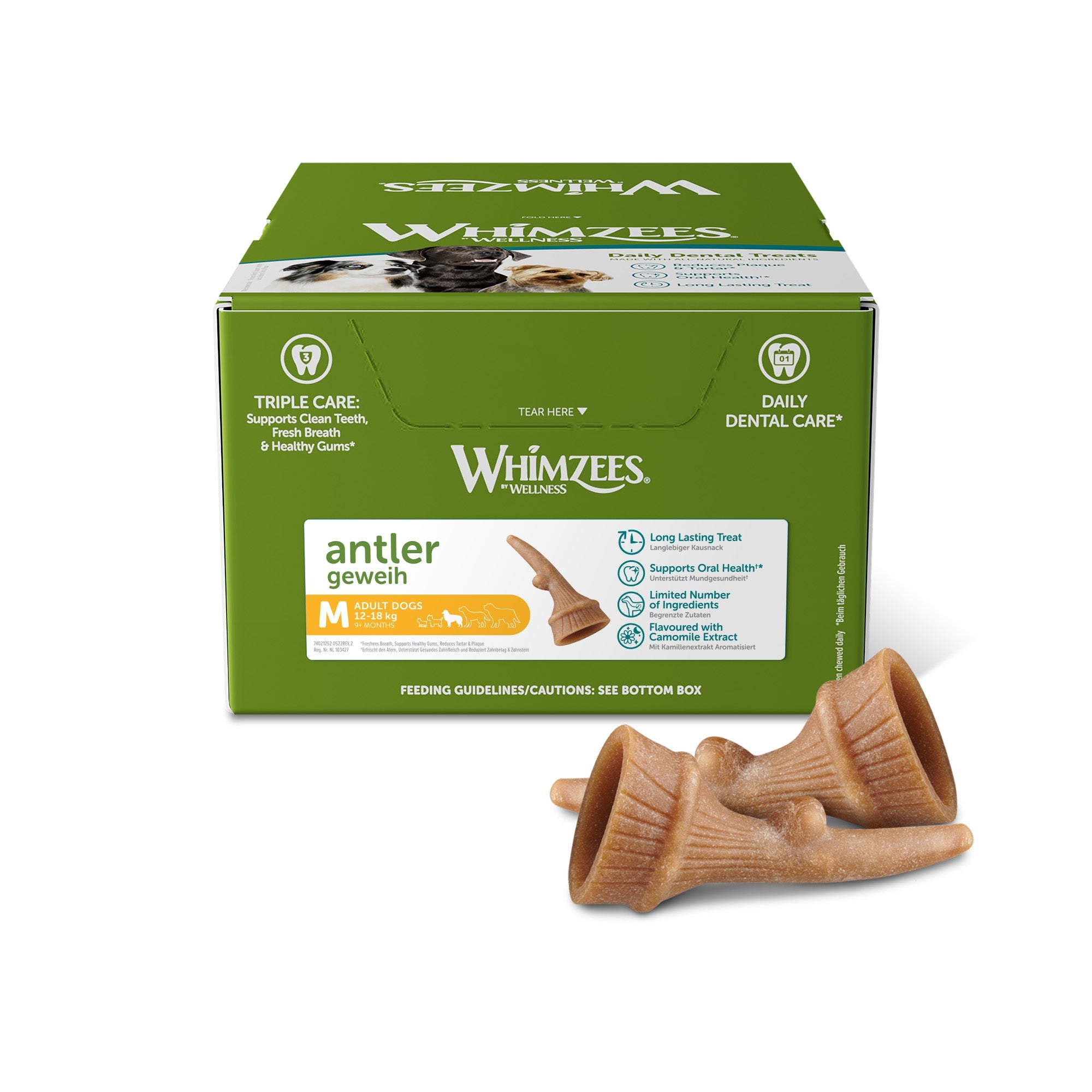Whimzees Antler Box Medium x 66, Whimzees,