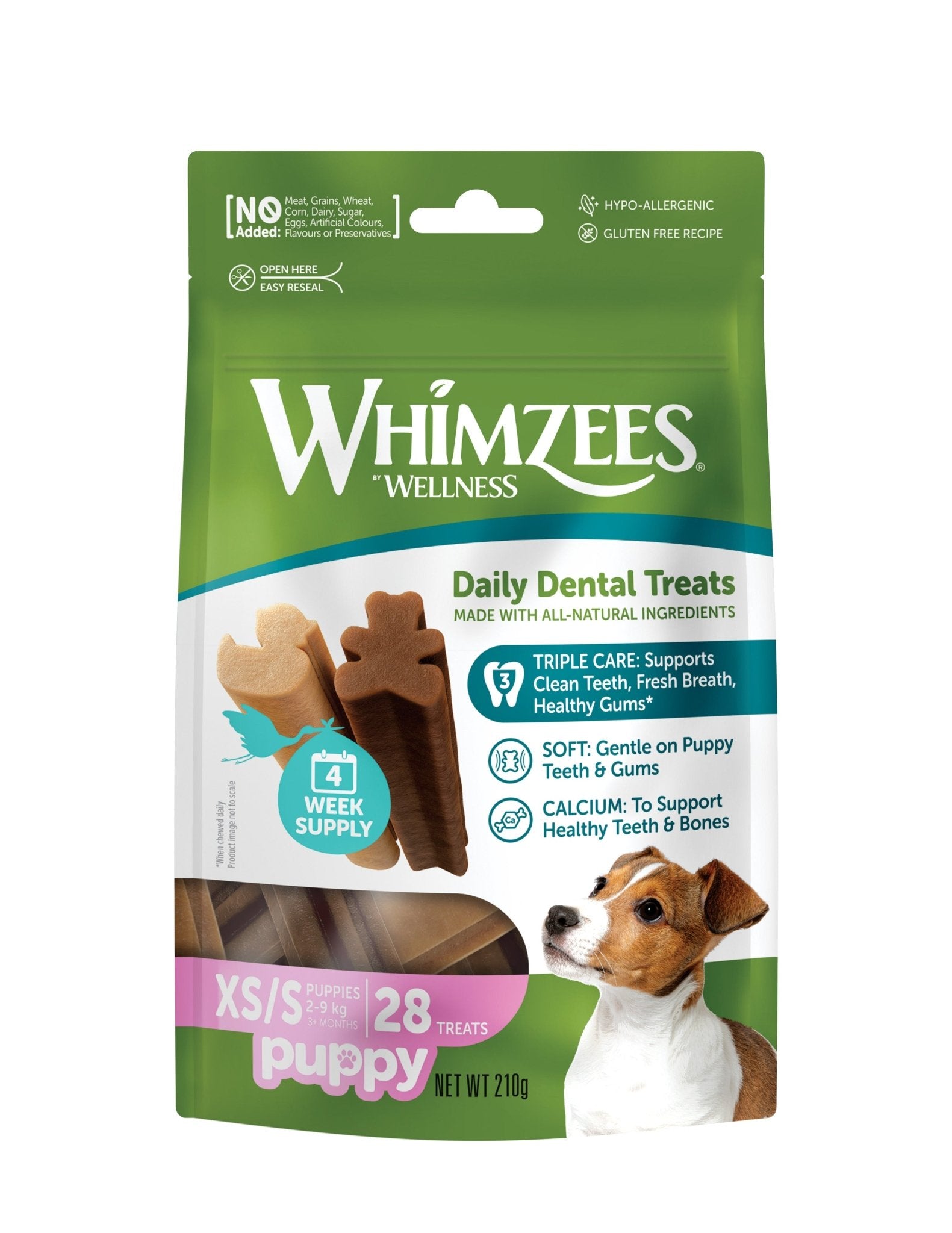 Whimzees Puppy Daily Dental Treat XS/S 28 Sticks x 6, Whimzees,