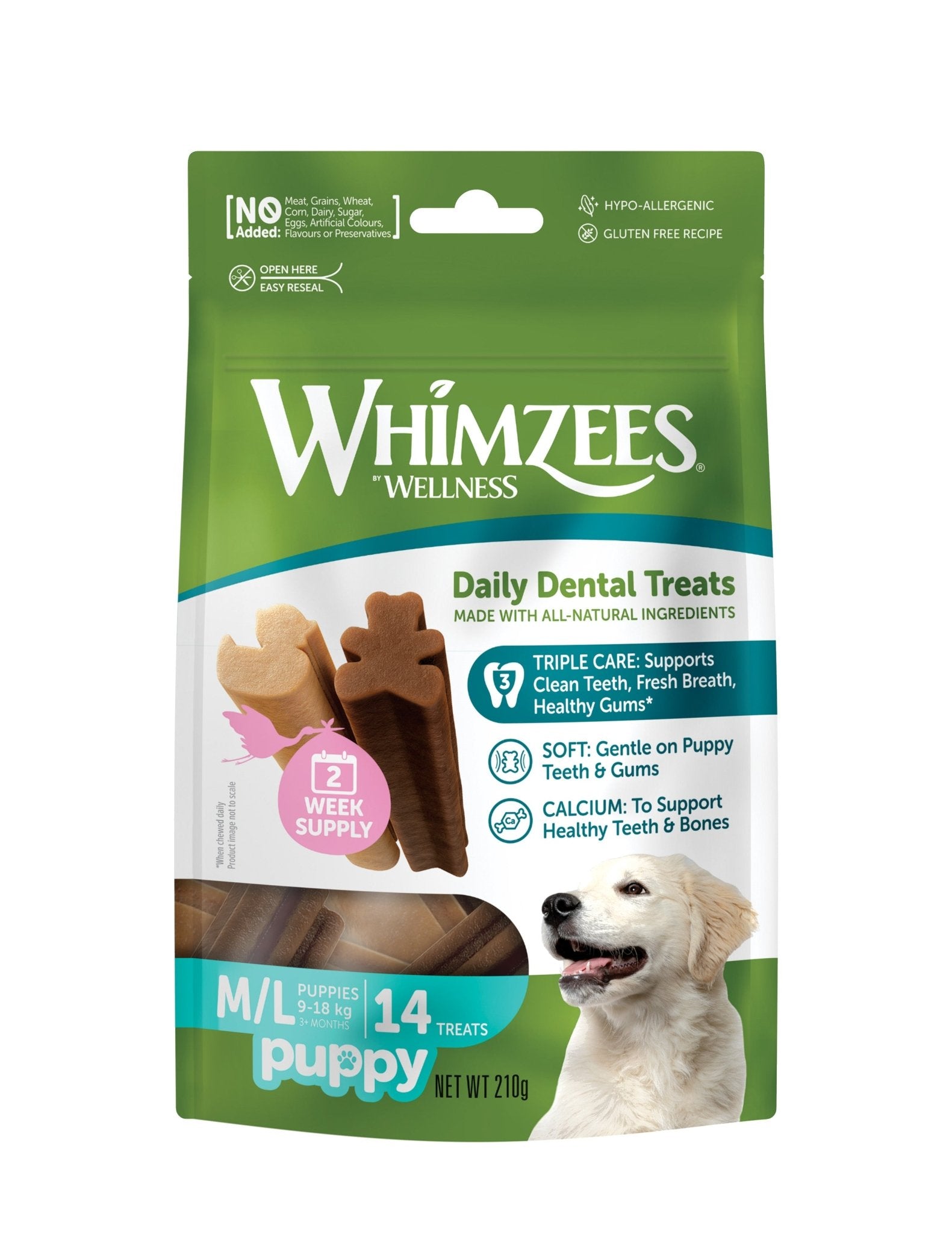 Whimzees Puppy Daily Dental Treats 14 pack x 6, Whimzees,